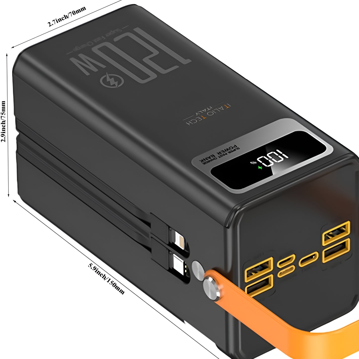 Italio Tech Power Titan 50000mAh 120W Fast Charing Powerbank