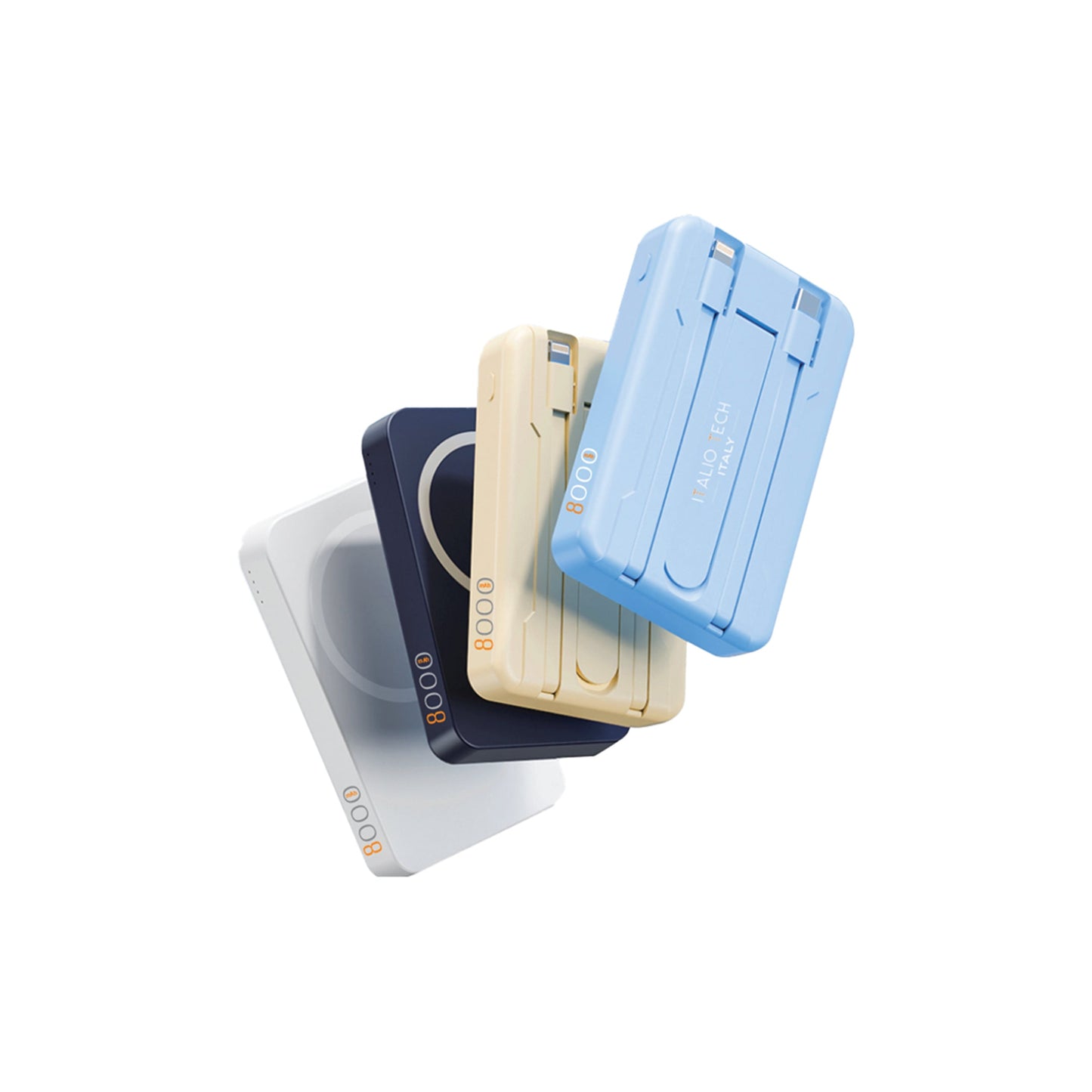 Italio Tech Magnetix PowerBank 8000mAH, Wireless Charging, PowerDelivery 22.5W,Charging Stand,Mag Safe